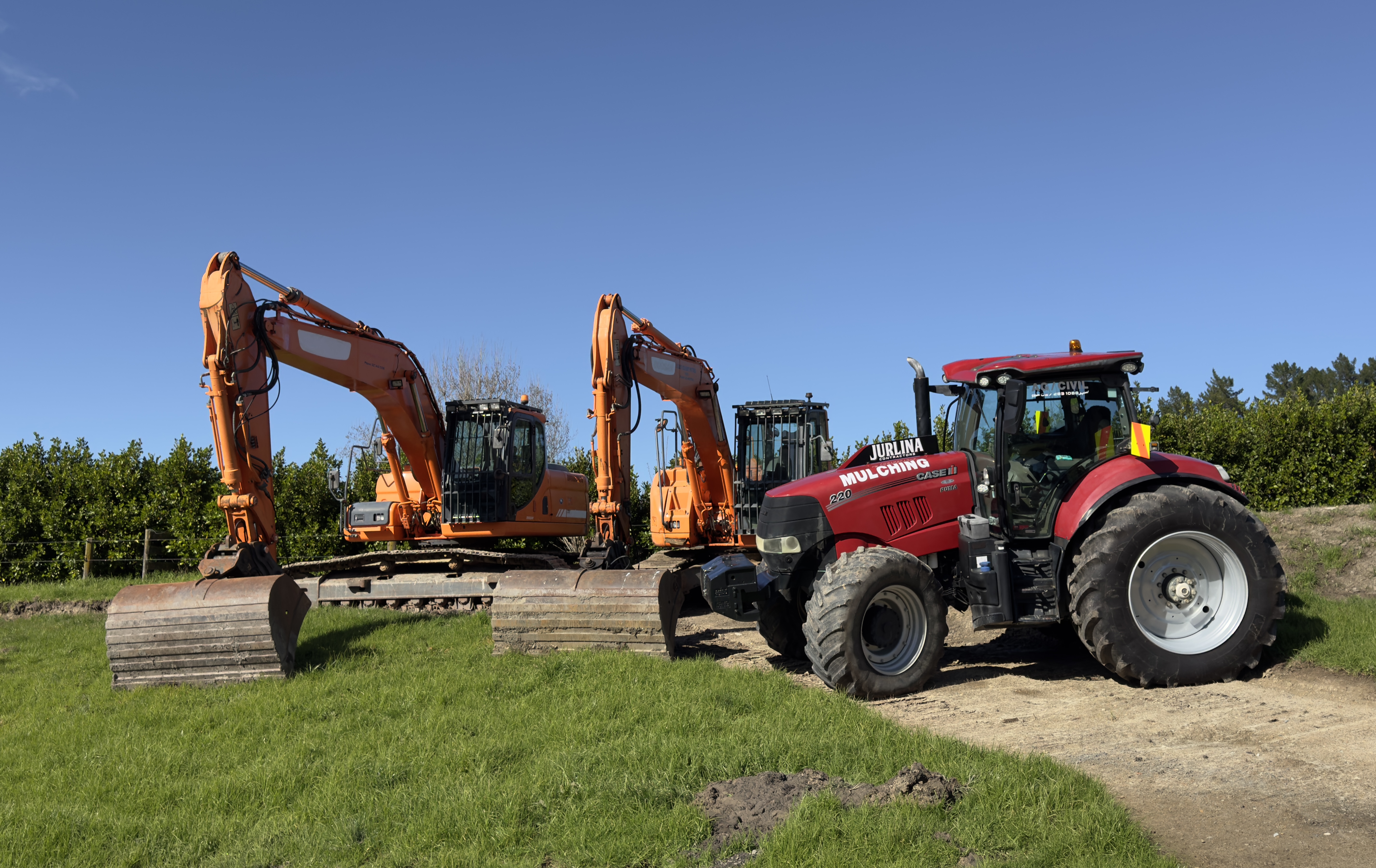 Excavator working on a construction site